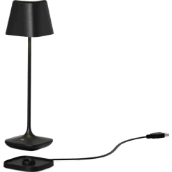 Akku-Tischleuchte CAPRI 25 cm schwarz*LEONARDO Clearance