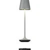 Akku-Tischleuchte CAPRI 25 cm grau*LEONARDO Clearance