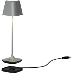 Akku-Tischleuchte CAPRI 25 cm grau*LEONARDO Clearance