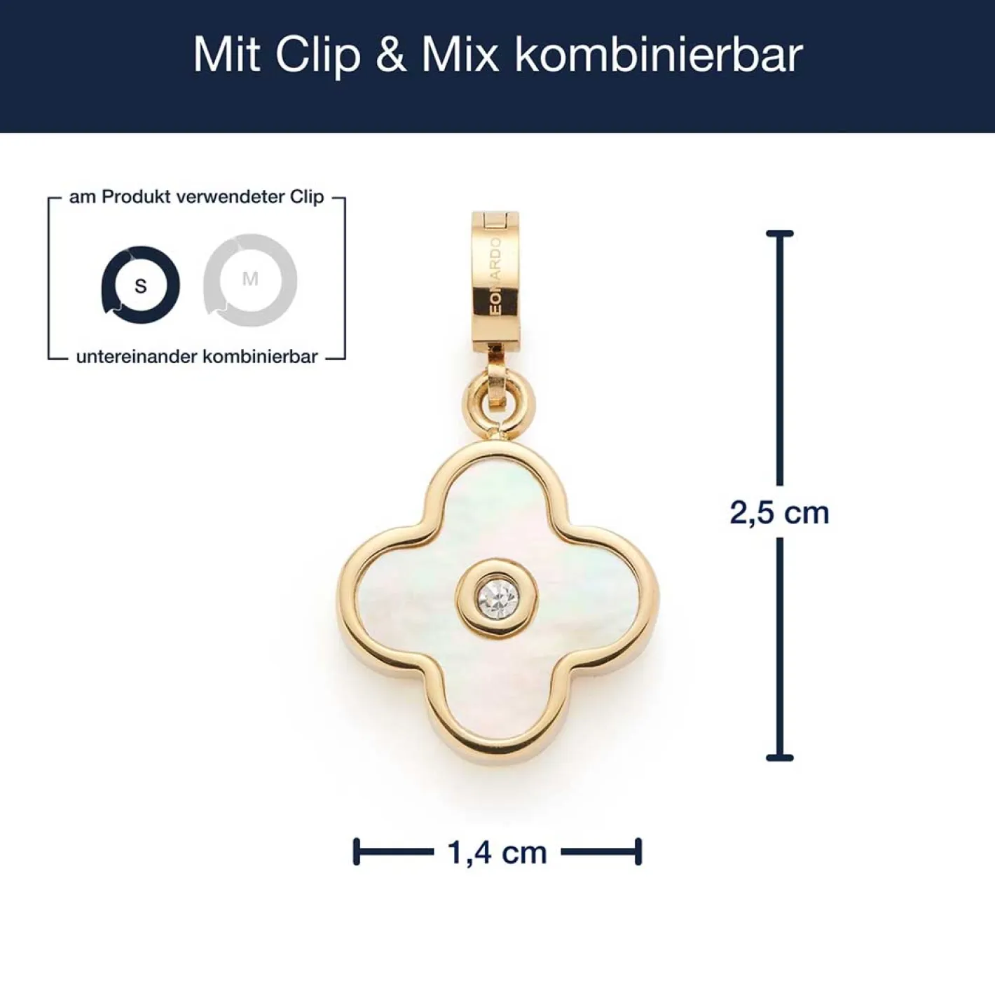 Anhänger BLUNA gold Clip & Mix*LEONARDO Clearance