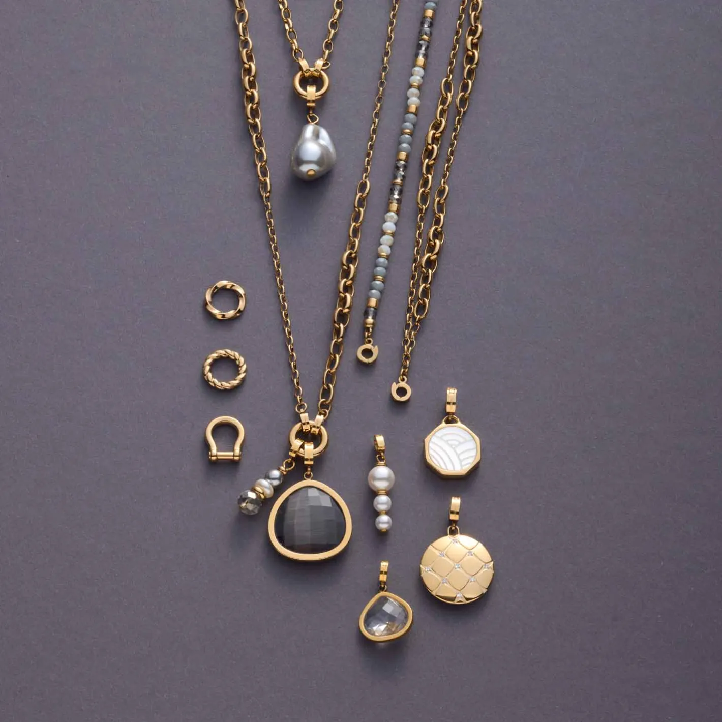 Anhänger JUVINGA WHITE Clip & Mix gold*LEONARDO Outlet