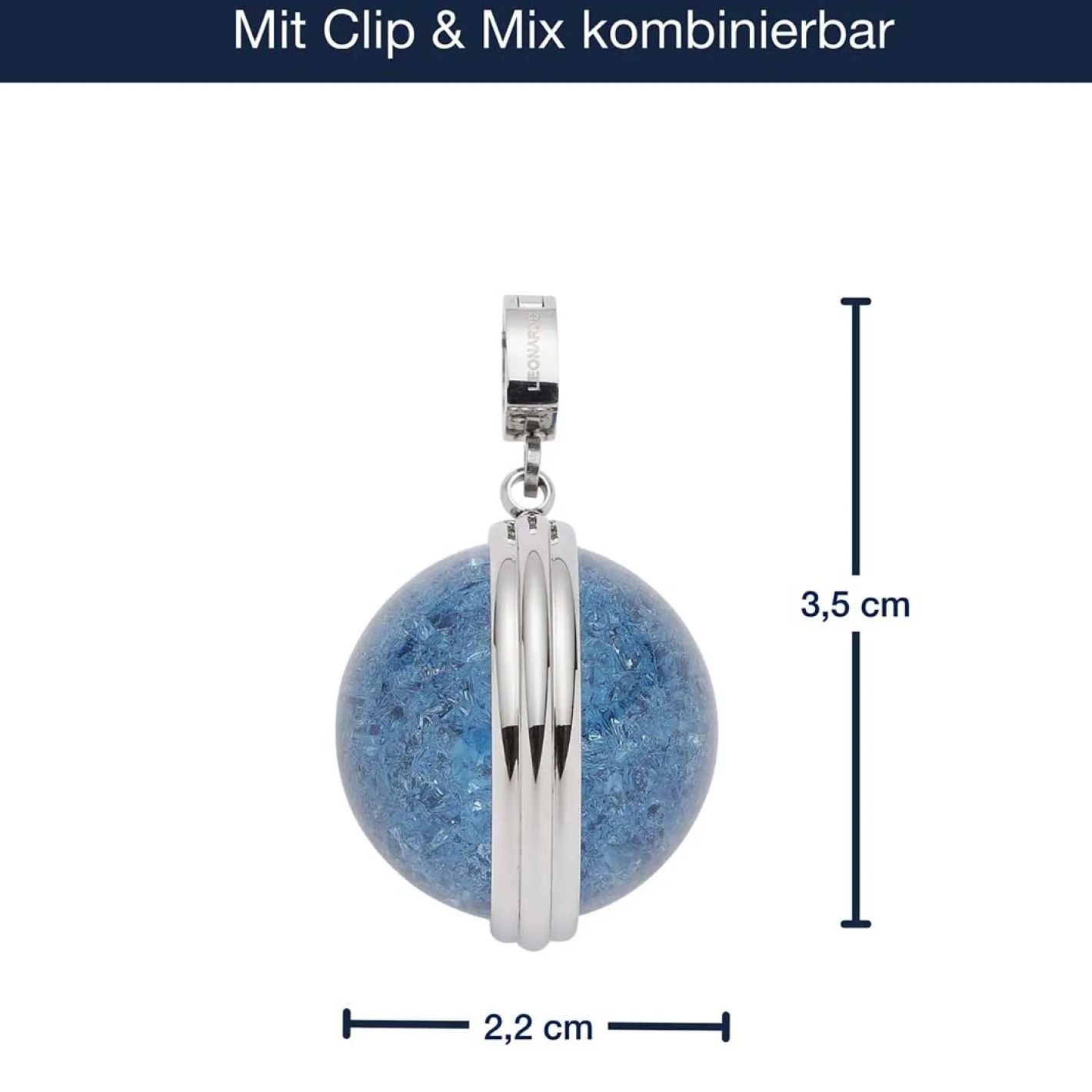 Anhänger SNOWBALL BLUE Clip & Mix*LEONARDO