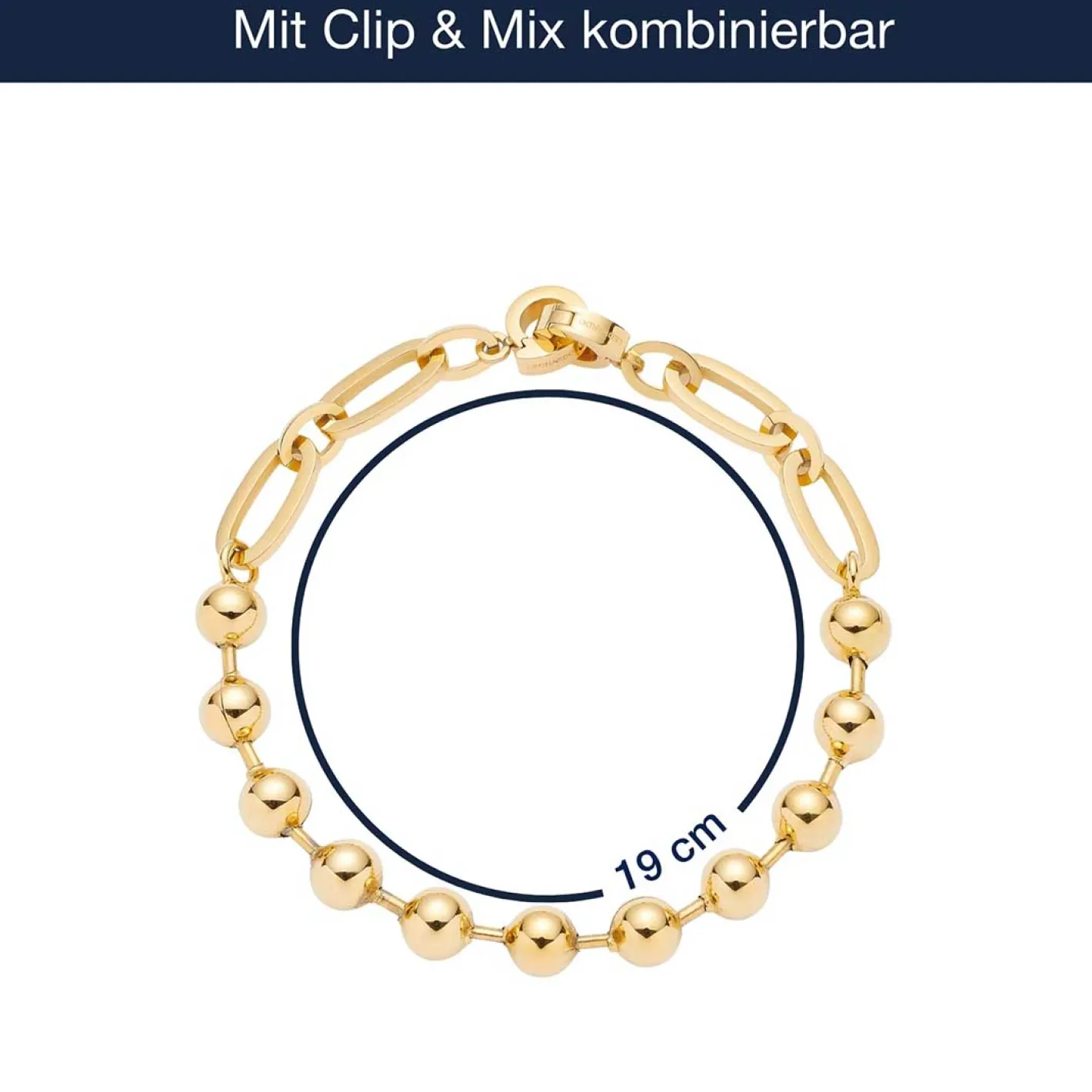 Armband DOTTY gold Clip & Mix*LEONARDO New