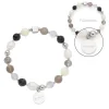 Armband HOPE silber/grau mit persönlicher Gravur*LEONARDO Best