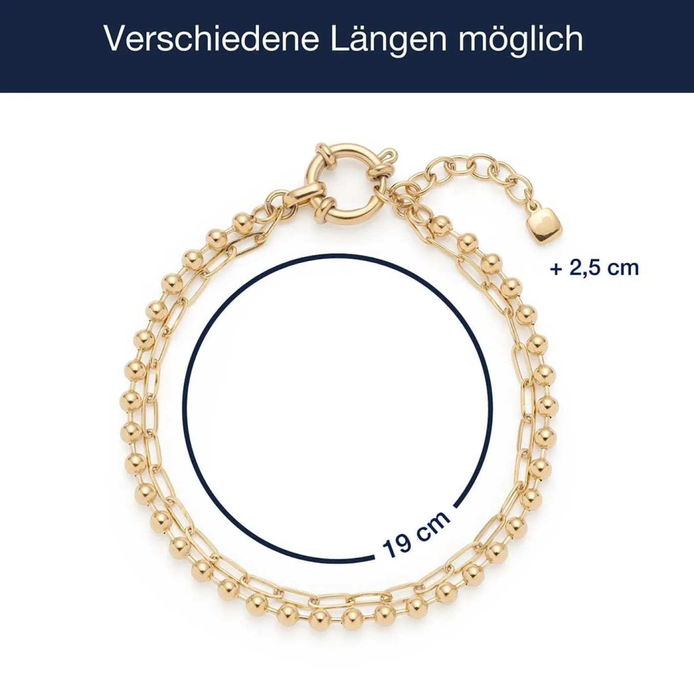 Armband LIZZY gold Clip & Mix*LEONARDO Online