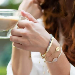 Armband MARLA gold mit persönlicher Gravur*LEONARDO Online