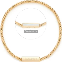 Armband PILEA gold mit persönlicher Gravur*LEONARDO Online