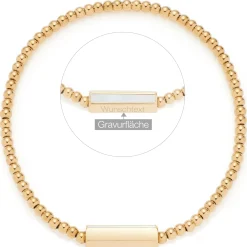 Armband PILEA gold mit persönlicher Gravur*LEONARDO Online