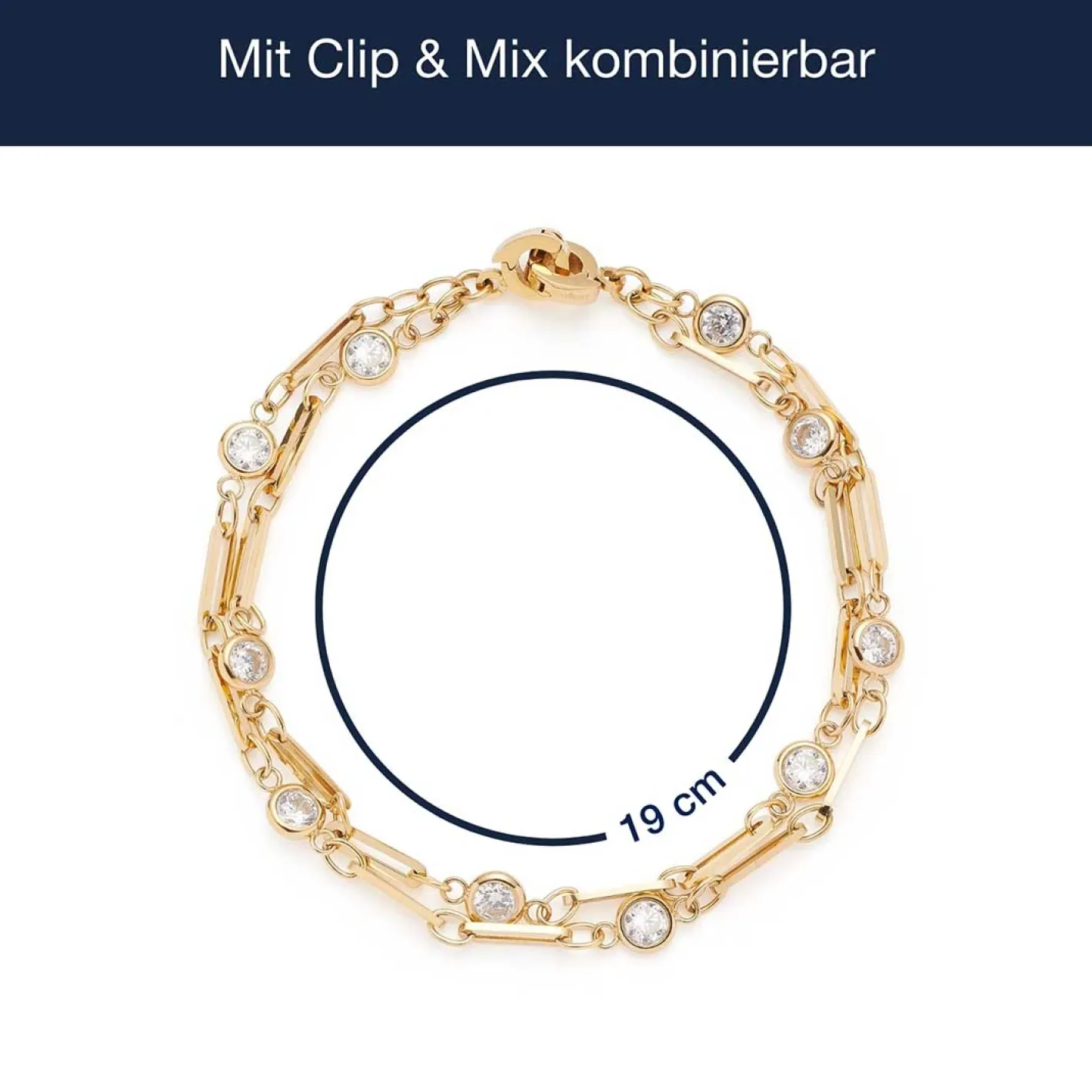 Armband REBECCA gold Clip & Mix*LEONARDO New