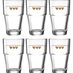 Becher SOLO 410 ml Herzen 6er-Set*LEONARDO Sale