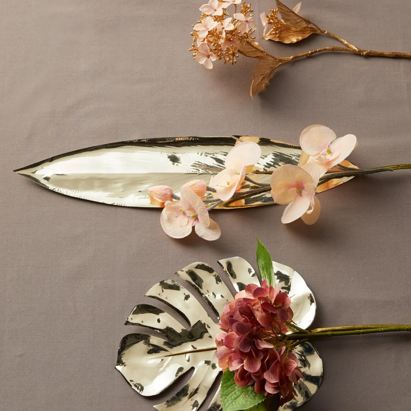 Blatt FIORE 90 cm champagner*LEONARDO Sale