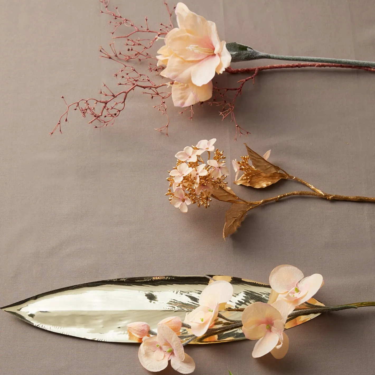 Blatt FIORE 90 cm champagner*LEONARDO Sale