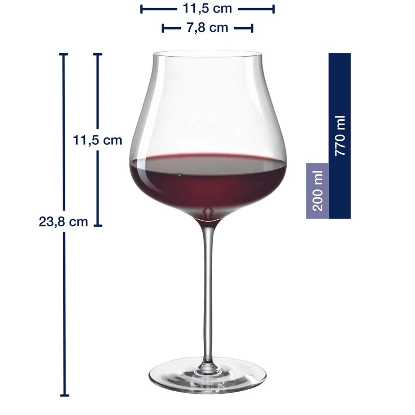 Burgunderglas BRUNELLI 770 ml 6er-Set*LEONARDO