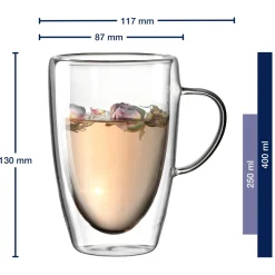 Doppelwandtasse DUO 400 ml 4er-Set*LEONARDO Online