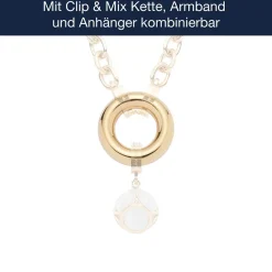 Edelstahlring BRACCHIALE gold Clip & Mix*LEONARDO Best