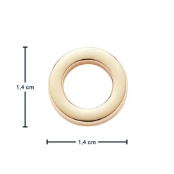 Edelstahlring gold klein flach*LEONARDO Clearance