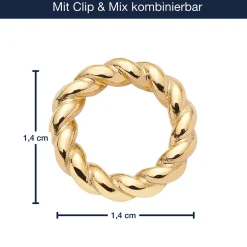 Edelstahlring LIESEL Clip & Mix gold*LEONARDO Sale