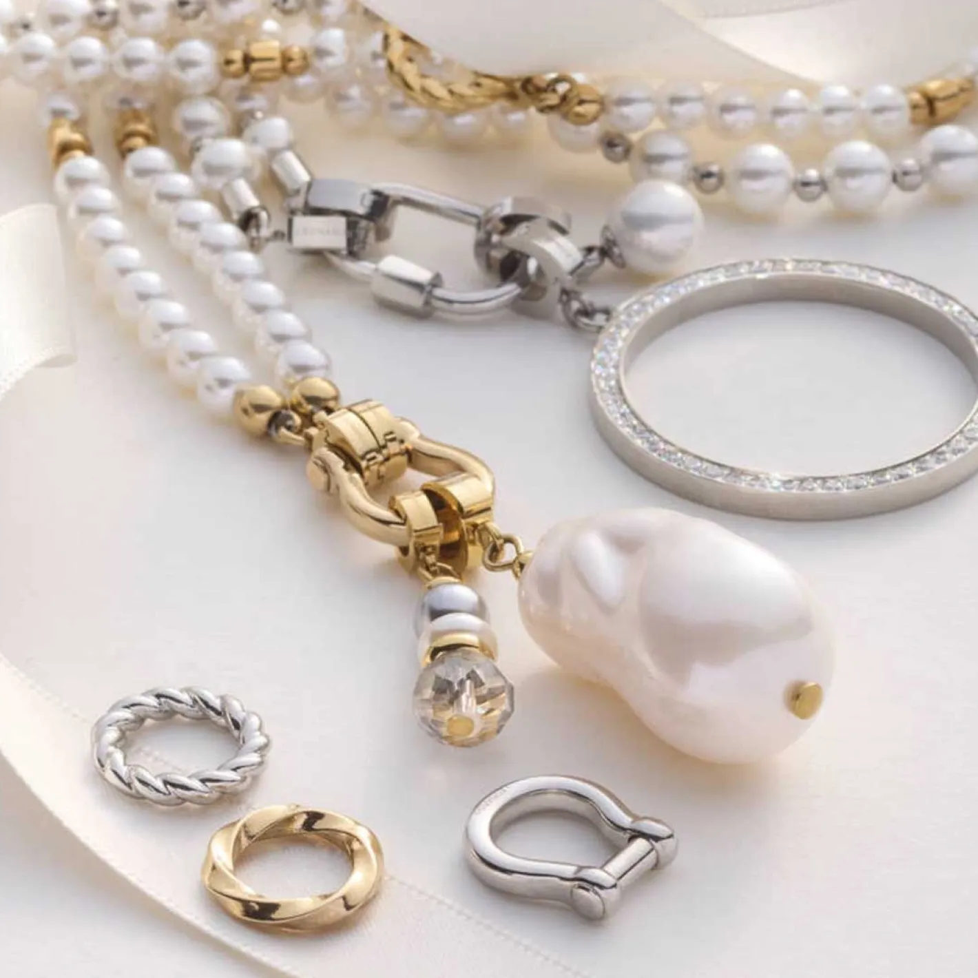 Edelstahlring LOTTI Clip & Mix gold*LEONARDO Sale