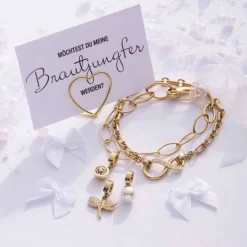 Edelstahlring SENTA gold Clip & Mix*LEONARDO Sale