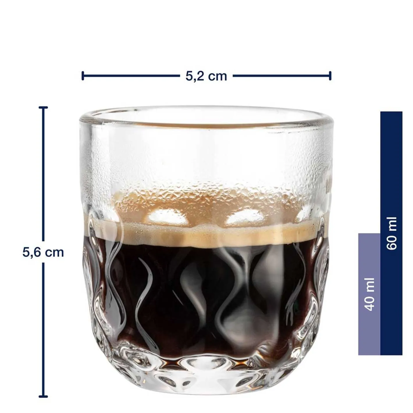 Espressoglas GOCCE 90ml 2. Variante 2er-Set*LEONARDO Hot