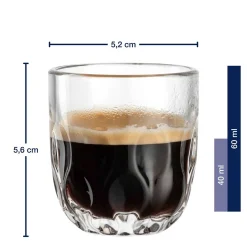 Espressoglas GOCCE 90ml 3. Variante 2er-Set*LEONARDO Best