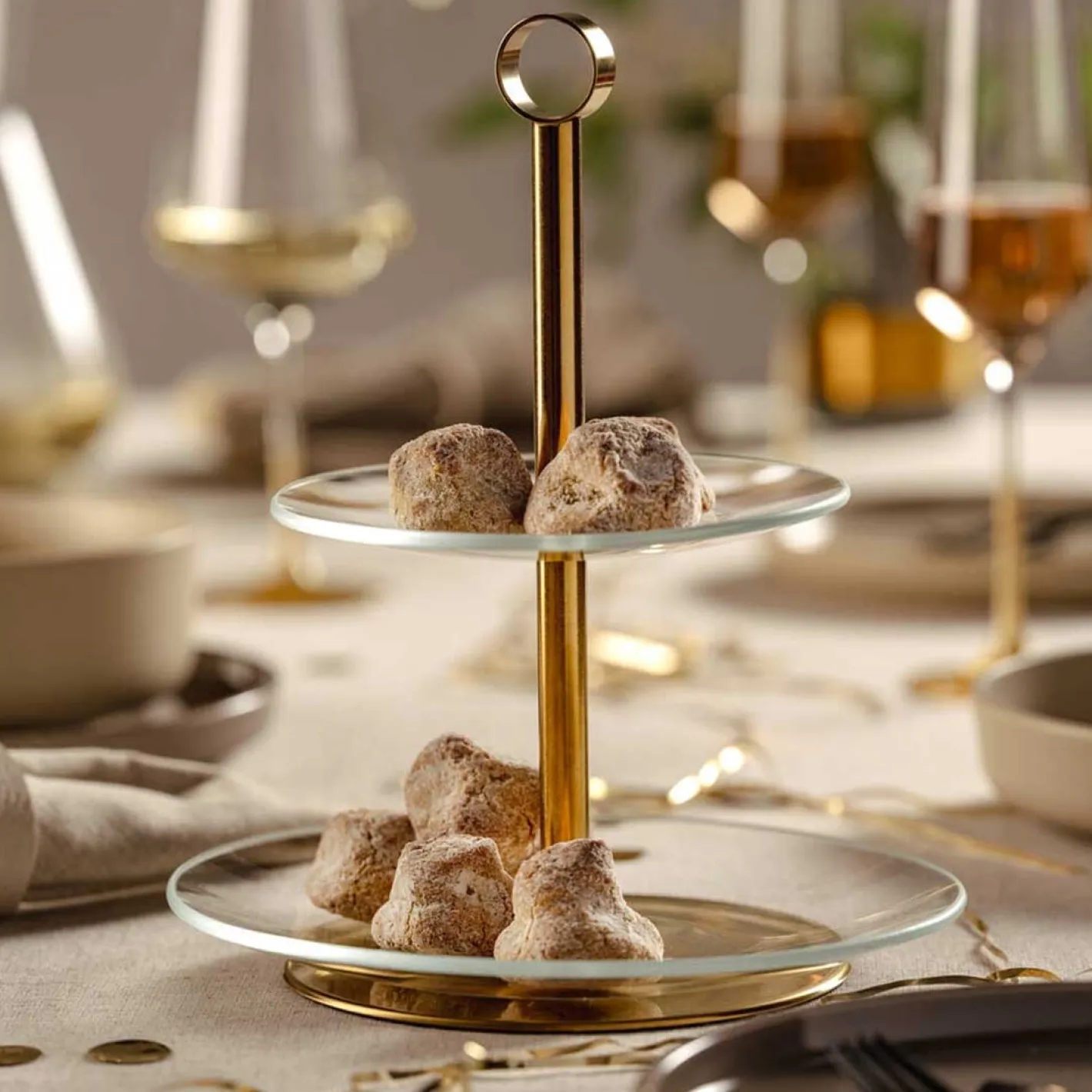 Etagere CENA gold 2-teilig*LEONARDO Online