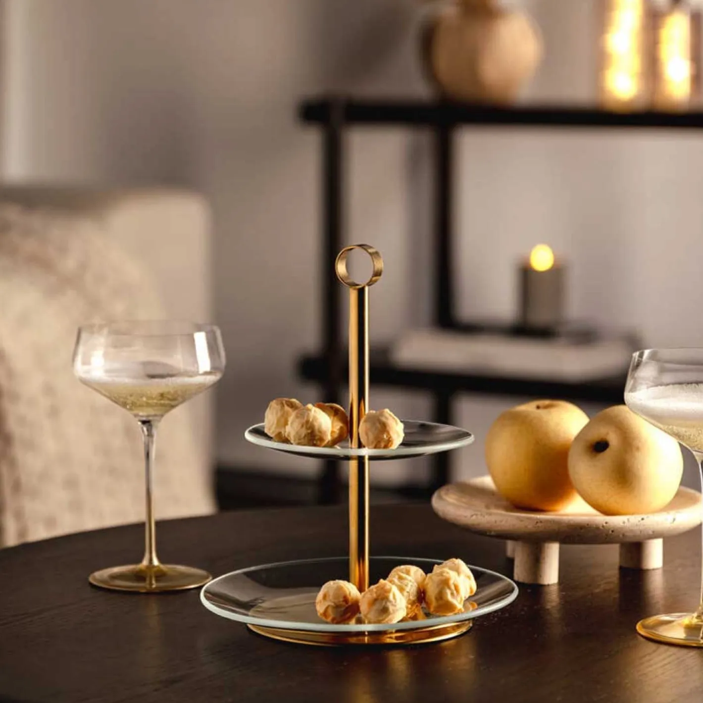 Etagere CENA gold 2-teilig*LEONARDO Online