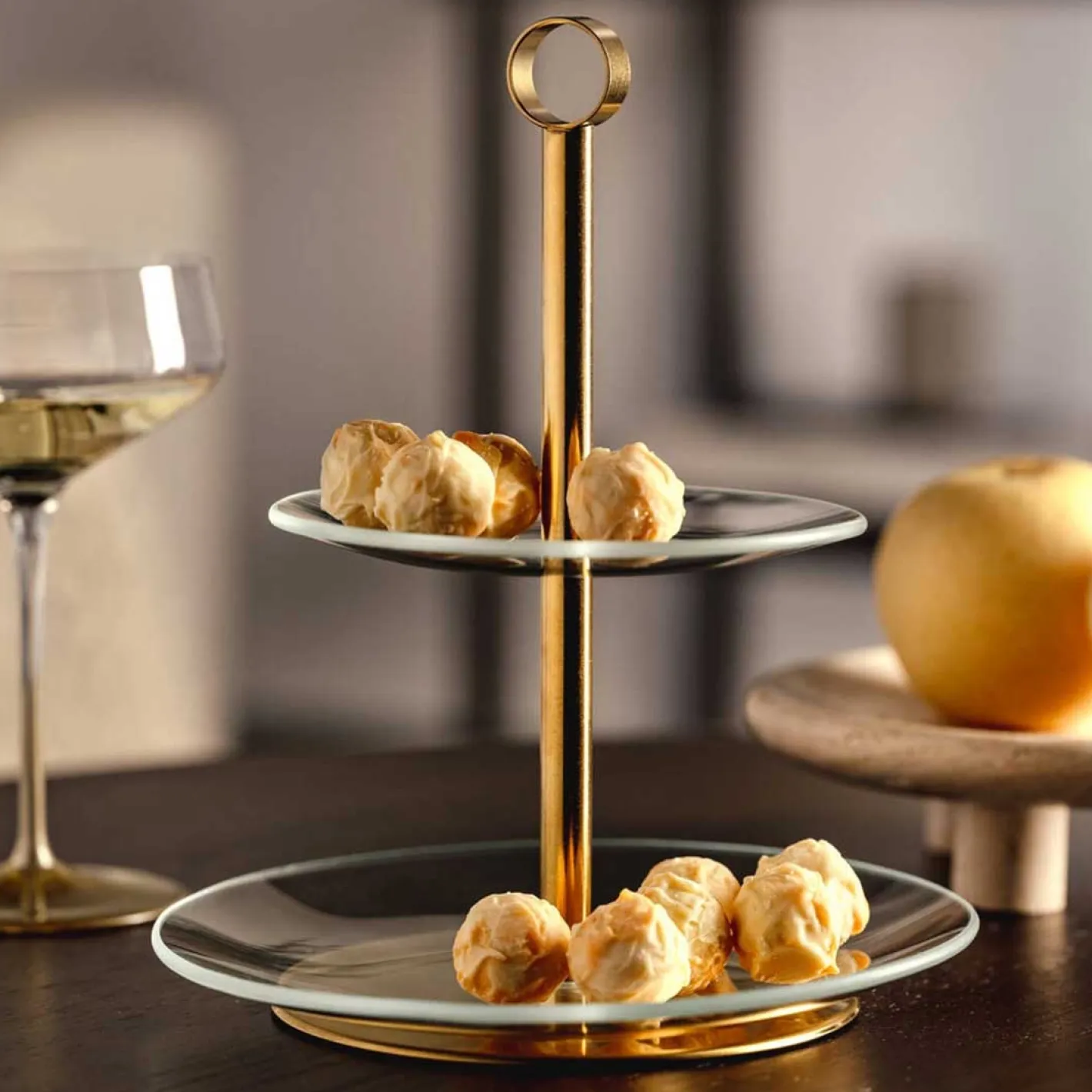 Etagere CENA gold 2-teilig*LEONARDO Online