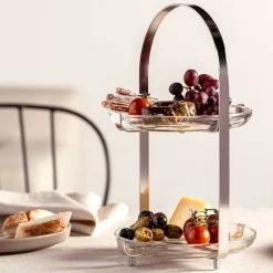 Etagere CUCINA silber 2-teilig*LEONARDO Clearance