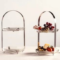 Etagere CUCINA silber 2-teilig*LEONARDO Clearance