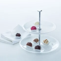 Glas-Etagere PRALINA 2-stöckig*LEONARDO Outlet