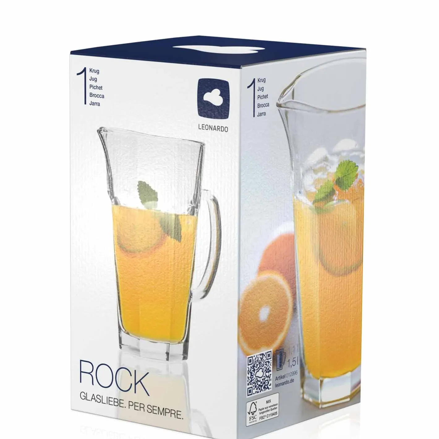 Glaskrug ROCK 1,1 l*LEONARDO Best