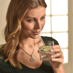 Glastrinkhalme CIAO 15 cm 4er-Set + Reinigungsbürste*LEONARDO Outlet