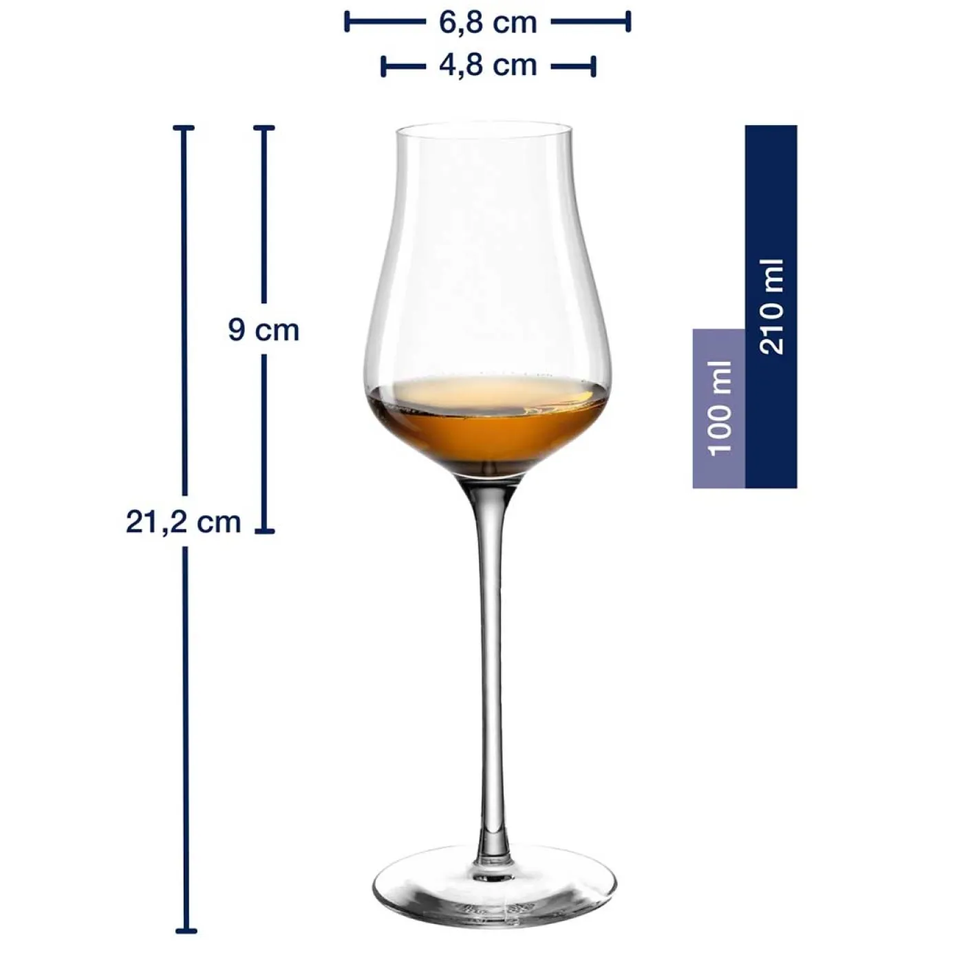 Grappaglas BRUNELLI 210 ml 6er-Set*LEONARDO