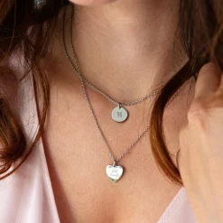 Halskette COLETTA 42 cm silber mit persönlicher Gravur*LEONARDO Discount