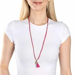 Halskette DONNA 80 cm pink Sommer*LEONARDO