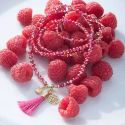 Halskette DONNA 80 cm pink Sommer*LEONARDO