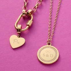 Halskette FERRARA 45 cm gold mit persönlicher Gravur*LEONARDO Online