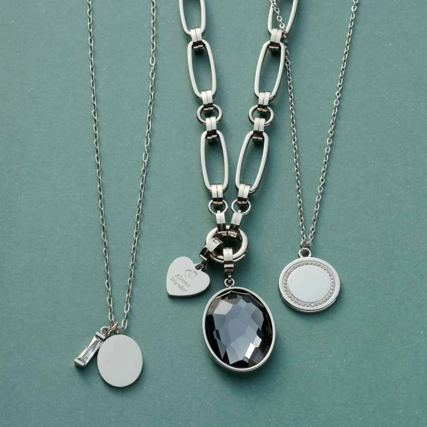 Halskette FERRARA 45 cm mit persönlicher Gravur*LEONARDO Online