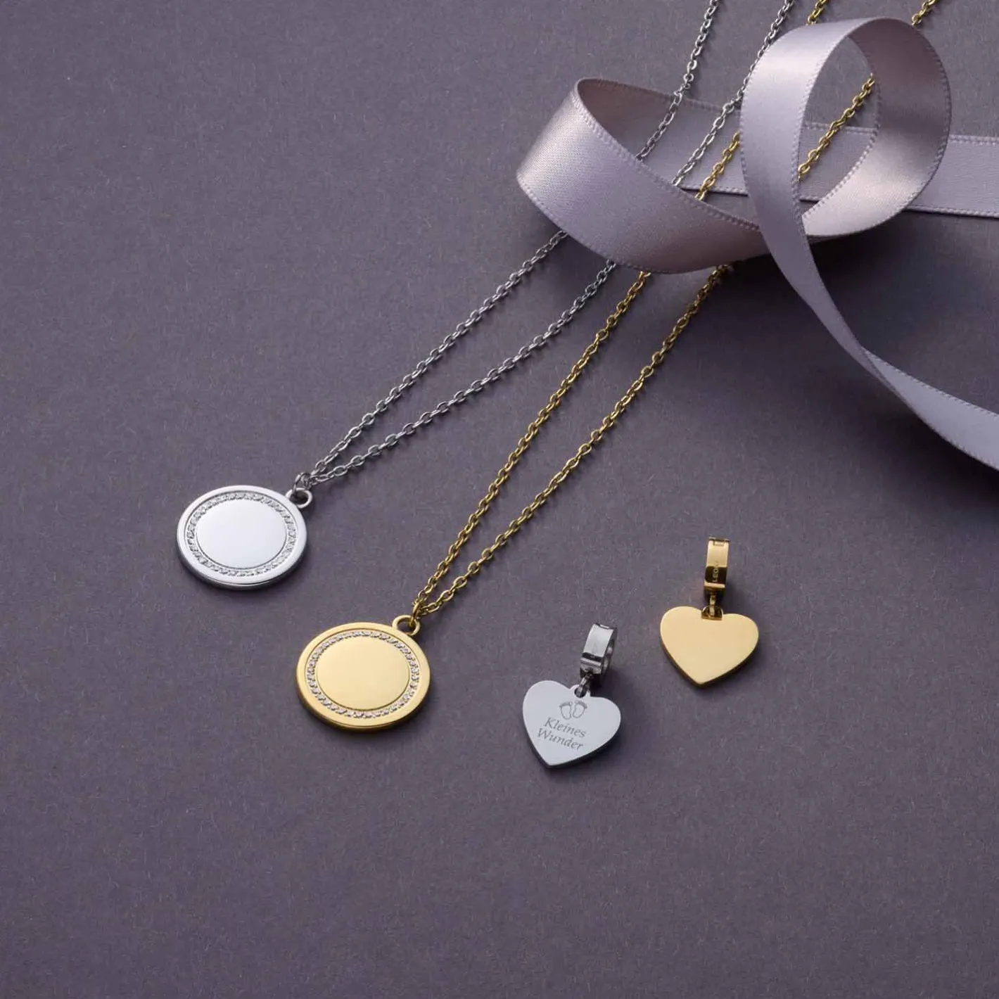 Halskette FERRARA 45 cm mit persönlicher Gravur*LEONARDO Online