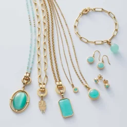 Halskette ISA 42 cm aqua*LEONARDO