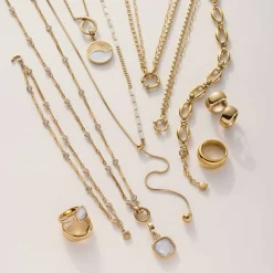 Halskette LIZZY 45 cm gold Clip & Mix*LEONARDO New