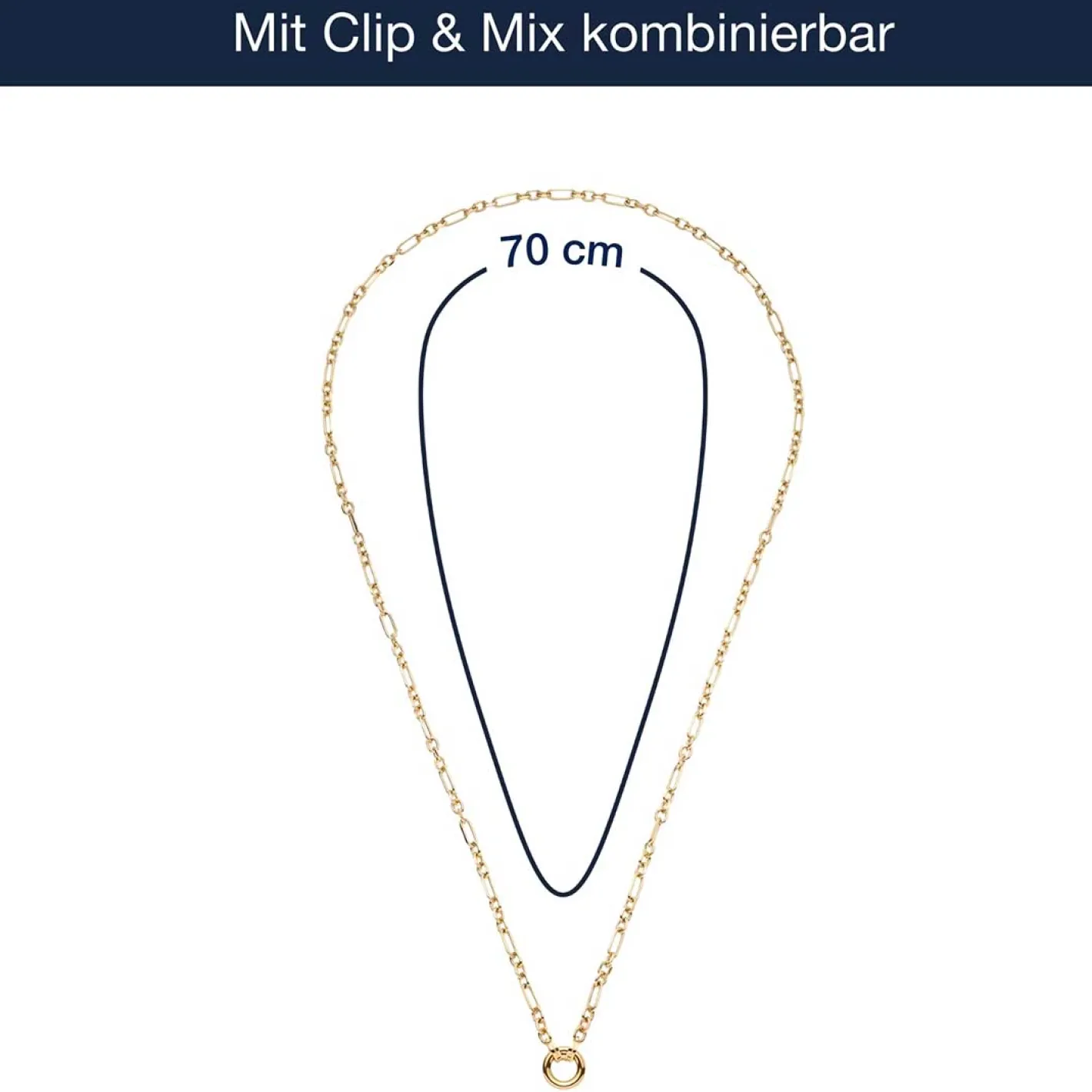 Halskette NINON Clip & Mix 70 cm gold*LEONARDO Outlet