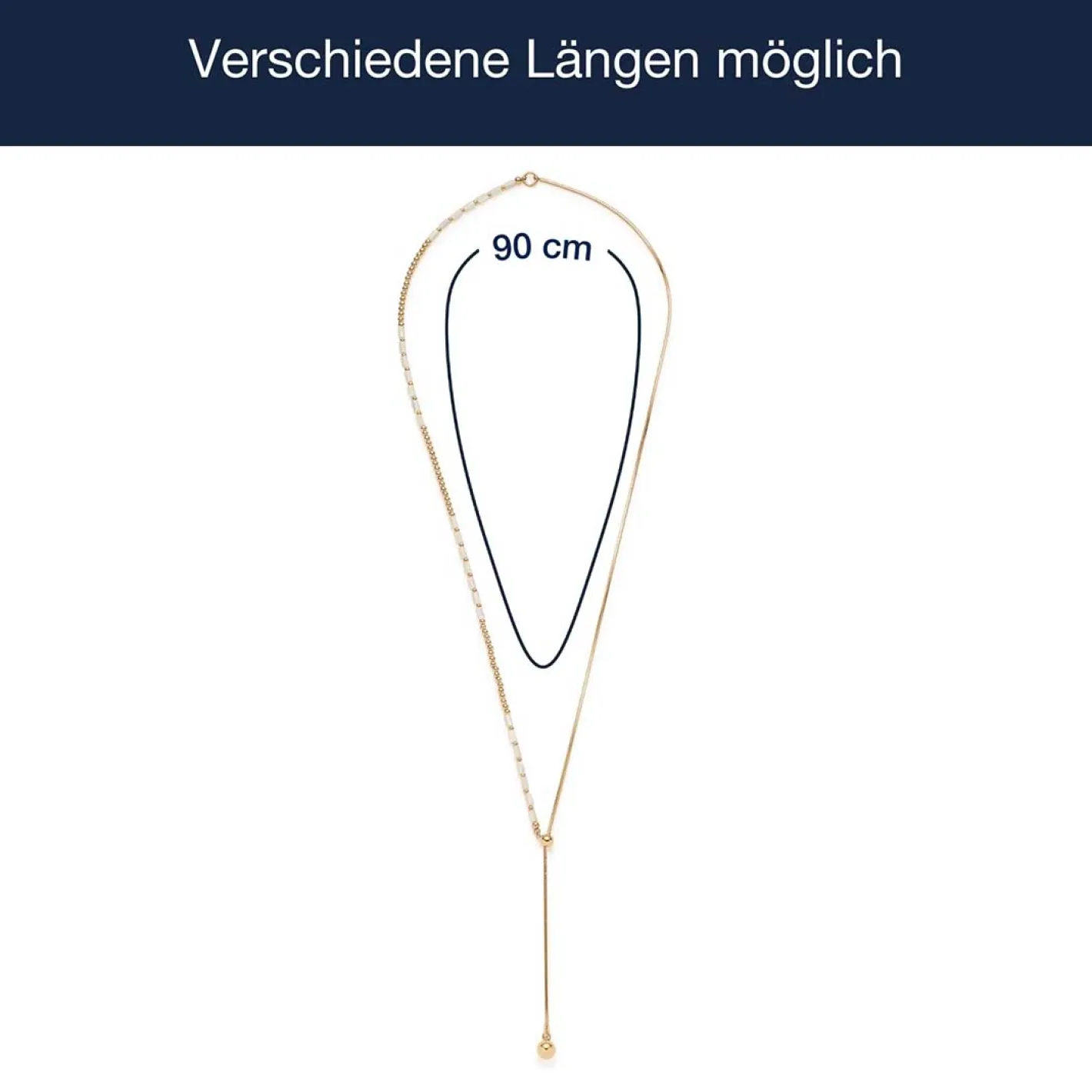 Halskette YVONNE 90 cm gold*LEONARDO Clearance