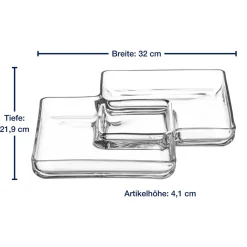 Kabarett SEZIONE 31 cm eckig*LEONARDO Best