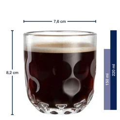 Kaffeeglas GOCCE 220ml 1. Variante 2er-Set*LEONARDO Online