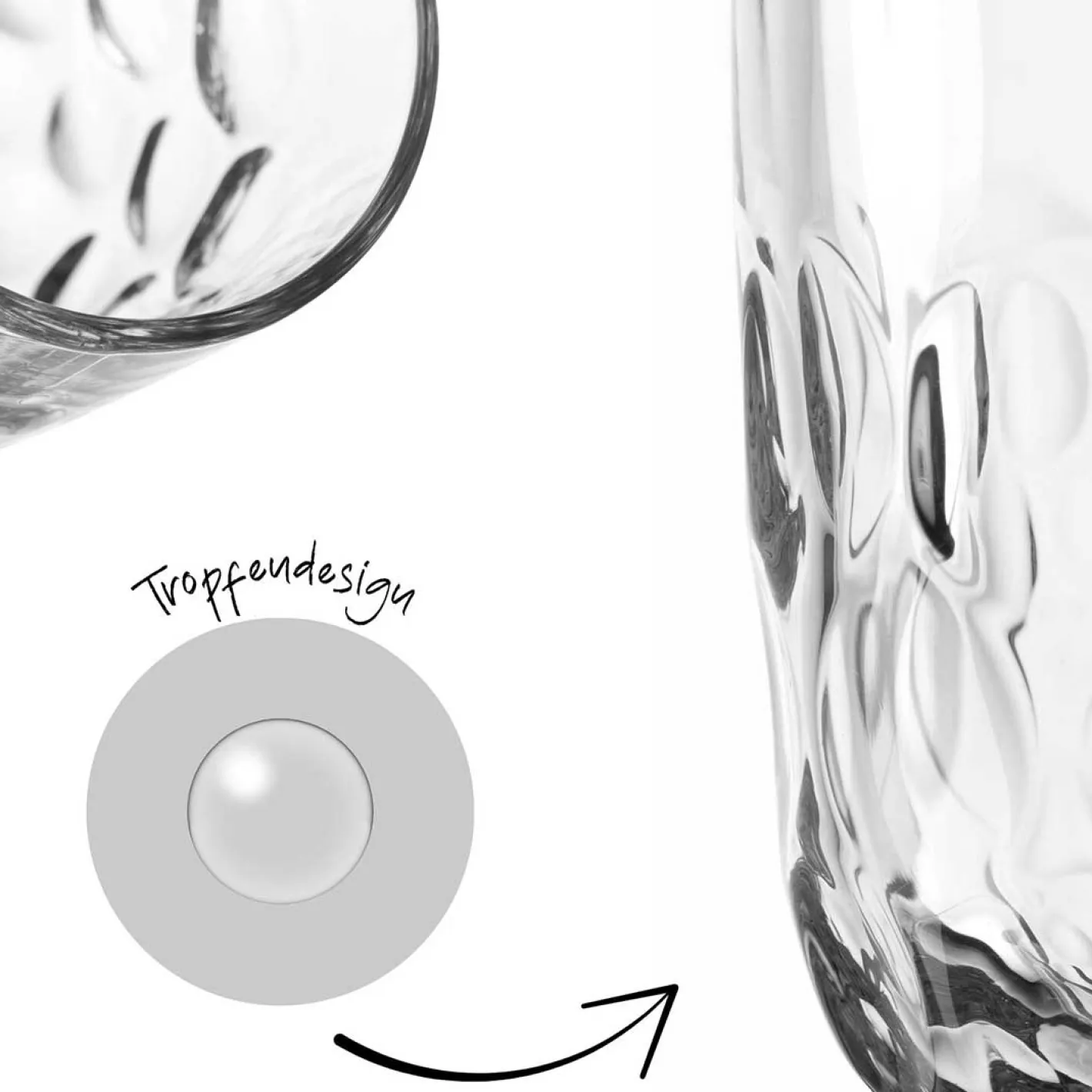 Kaffeeglas GOCCE 220ml 1. Variante 2er-Set*LEONARDO Online