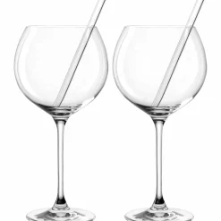 Kelchglas SPECIAL EDITION 750 ml mit Glastrinkhalm 4-teilig*LEONARDO Outlet