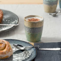 Keramikbecher MATERA 300 ml beige/anthrazit/grün 4er-Set*LEONARDO Clearance