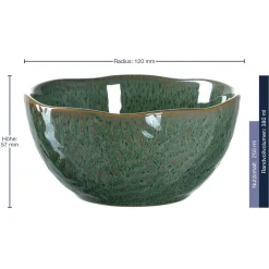 Keramikschale MATERA 12 cm grün 6er-Set*LEONARDO Clearance